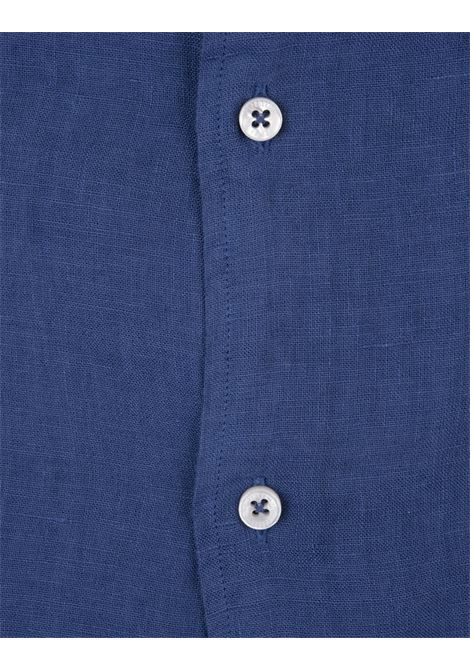 Blue Linen Classic Shirt FEDELI | 0501191