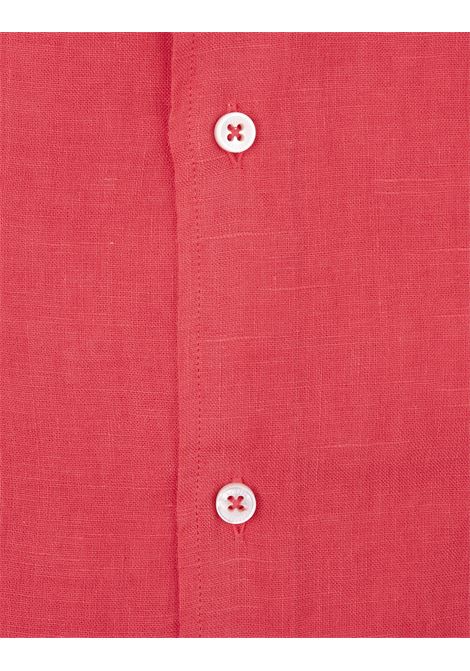 Red Linen Classic Shirt FEDELI | 0501211