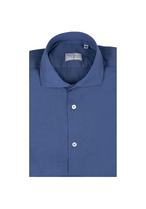 Sean Shirt In Blue Panamino FEDELI | 0507191