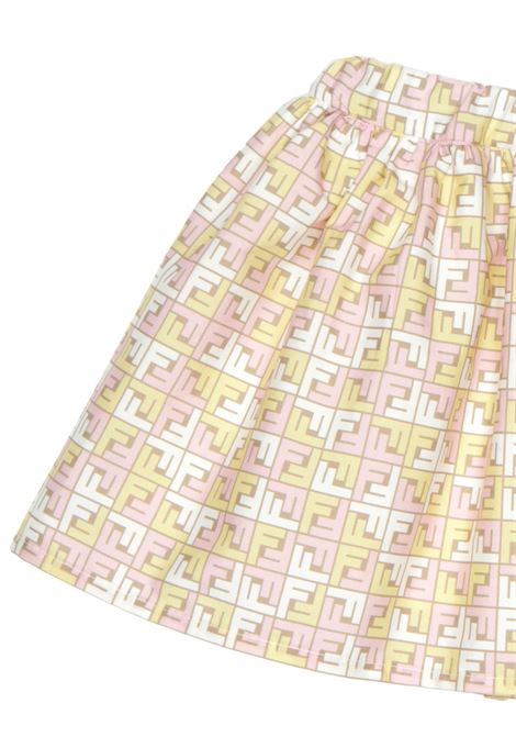Mini Skirt With Monogram Motif FENDI KIDS | BFE034-AQUKF14OQ