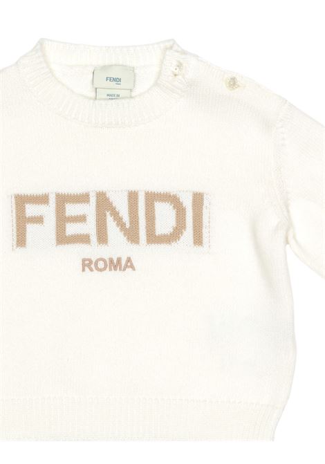 White Sweater With Logo FENDI KIDS | BUG161-AQTYF14OX