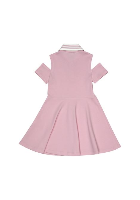 Pink Polo Dress With Logo and Cut-Out FENDI KIDS | JFB644-AVPF0QE5