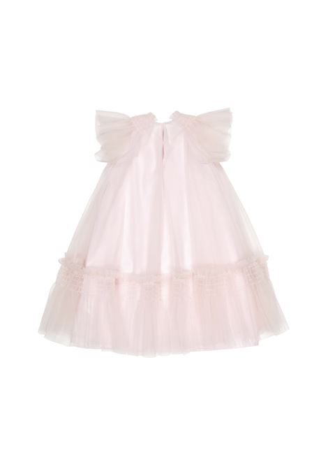 Abito Rosa In Seta e Tulle Con Logo FENDI KIDS | JFB680-AEXXF0QE5