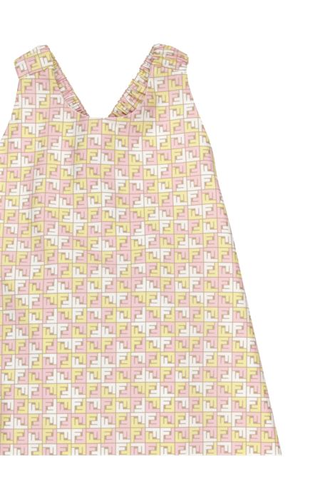 Sleeveless Dress With Monogram Motif FENDI KIDS | JFB683-AQUKF14OQ