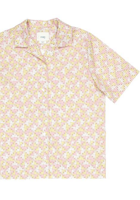 Shirt With Monogram Motif FENDI KIDS | JFC112-AQUKF14OQ