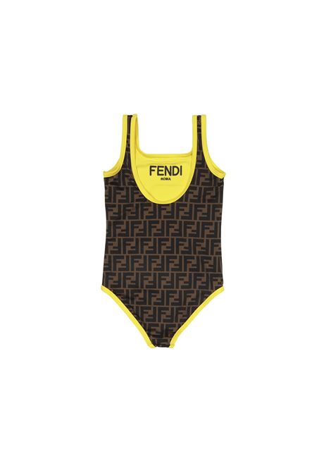 FF One Piece Swimsuit FENDI KIDS | JFM035-AQUDF17QF
