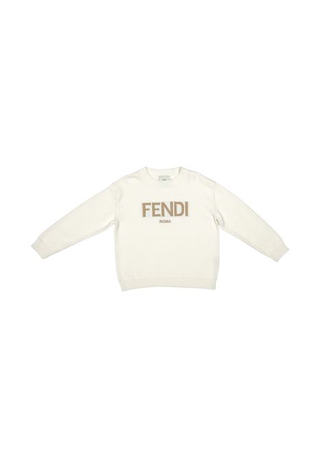 White Sweater With Logo FENDI KIDS | JUG165-AQTYF14OX