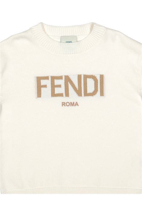 Maglione Bianco Con Logo FENDI KIDS | JUG165-AQTYF14OX