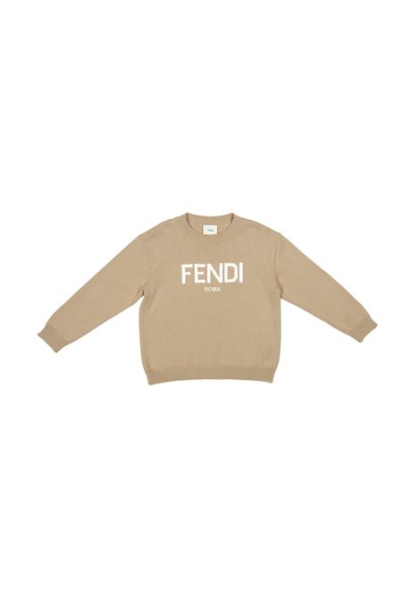 Beige Sweater With Logo FENDI KIDS | JUG165-AQTYF1NY8