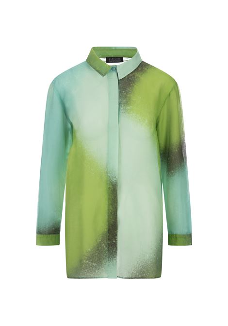 Camicia In Seta Verde Sfumato GIANLUCA CAPANNOLO | 24ET513-10028/101/30
