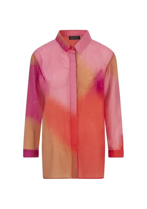 Shirt In Shaded Orange Silk GIANLUCA CAPANNOLO | 24ET513-10028/102/30