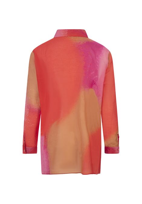 Shirt In Shaded Orange Silk GIANLUCA CAPANNOLO | 24ET513-10028/102/30