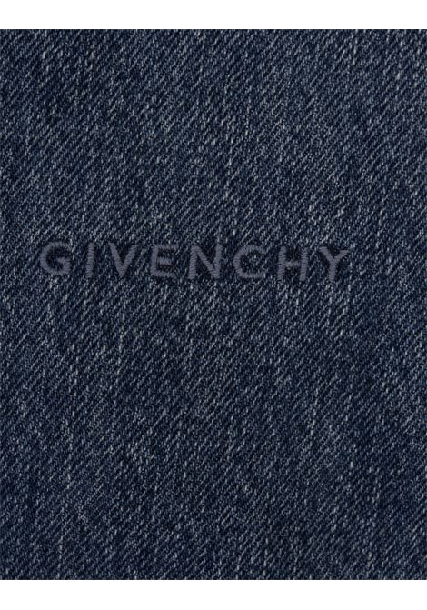 Medium Blue Denim Sleeveless Jacket With Logo GIVENCHY | BM01795Y99415