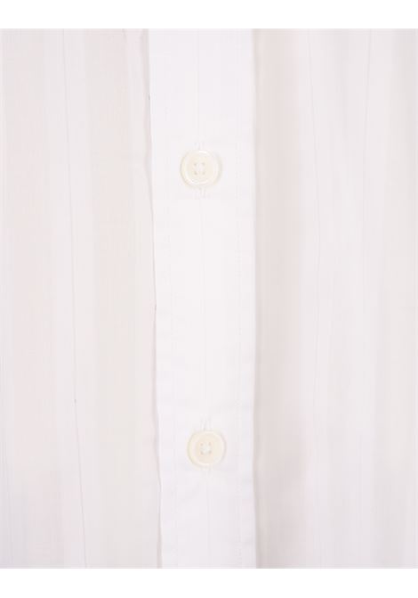 Stone Grey Cotton Veil Striped Shirt GIVENCHY | BM60ZZ15EJ100