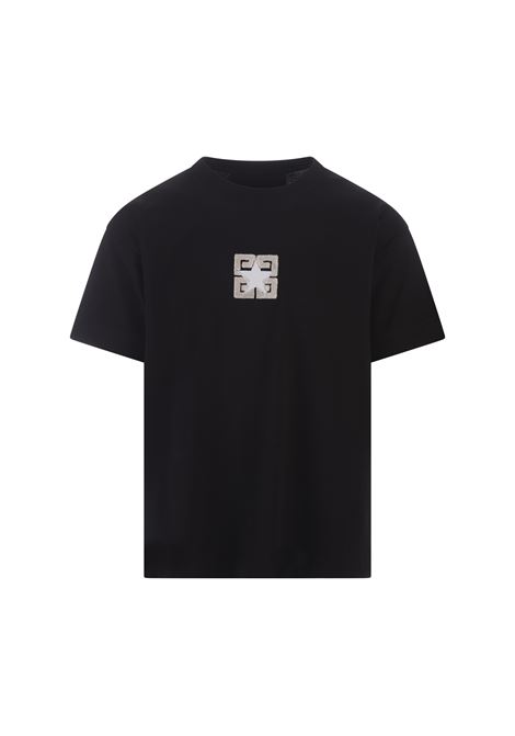 Large 4G Stars T-Shirt In Black Cotton GIVENCHY | BM71JB3YLZ001