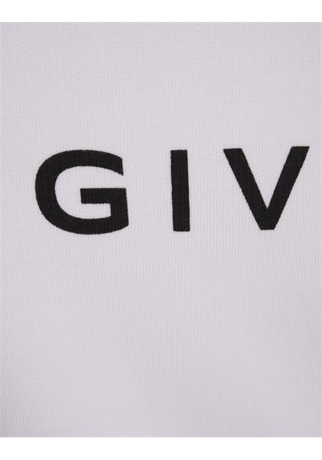 GIVENCHY Archetype Slim Sweatshirt in White Gauzed Fabric GIVENCHY | BMJ0HA3YAC100