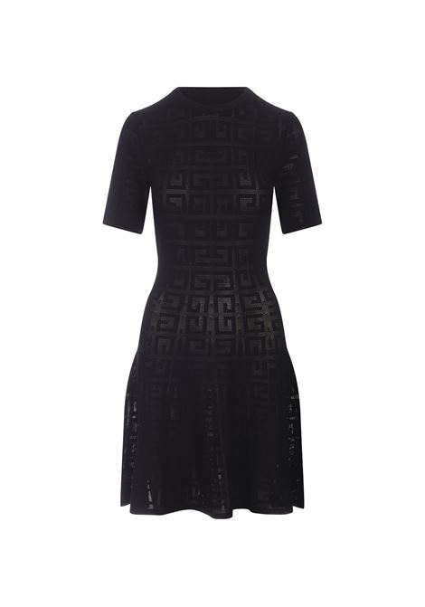 Black 4G Jacquard Short Dress GIVENCHY | BW21DJ4ZA4001