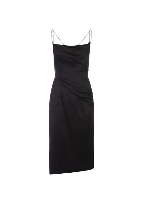 Givenchy Chain Open Back Midi Dress In Black GIVENCHY | BW222D14S1001