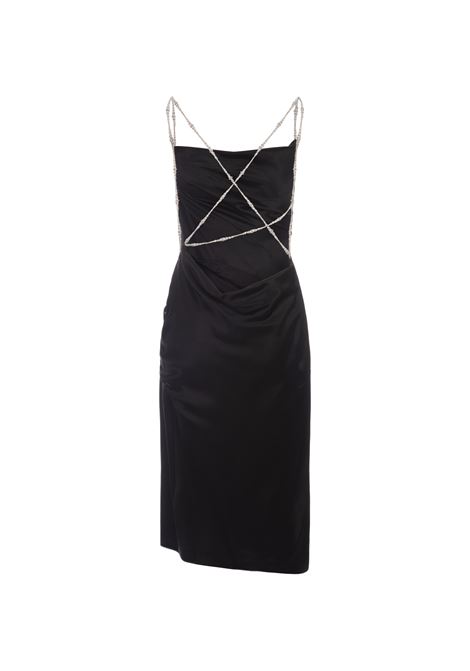 Givenchy Chain Open Back Midi Dress In Black GIVENCHY | BW222D14S1001