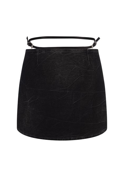 Black Denim Voyou Short Skirt GIVENCHY | BW40UB5Y3P001