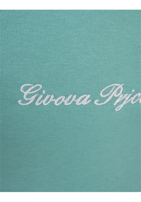 GIVOVA PRJCT Terry Band Bermuda Shorts In Tiffany Green GIVOVA | BEGPRJ010080