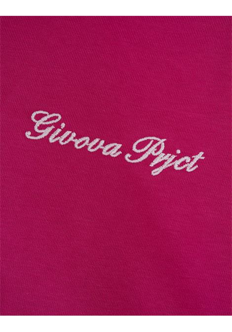 GIVOVA PRJCT Terry Band Zip-Up Hoodie In Fuchsia GIVOVA | FEGPRJ010006