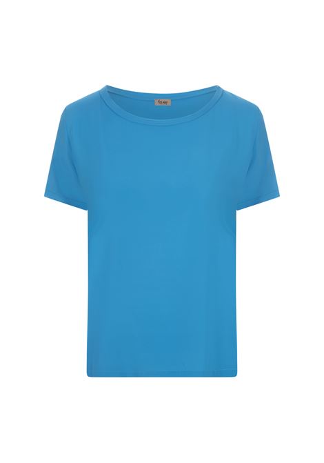T-Shirt In Seta Opaca Azzurra HER SHIRT | ALBA MM OPACO A02076L-251377H