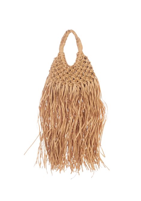 Vannifique Bag In Natural Raffia With Fringes HIBOURAMA | RAFFIA FRINGESNATURALE