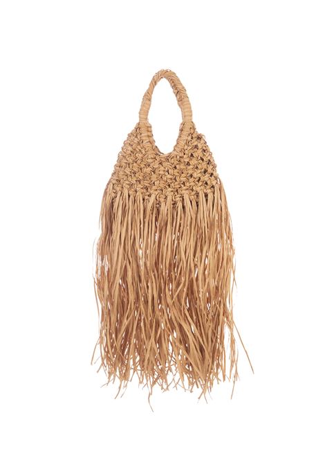 Vannifique Bag In Natural Raffia With Fringes HIBOURAMA | RAFFIA FRINGESNATURALE