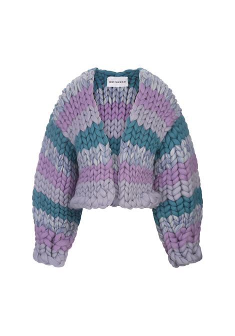 Purple Colossal Knitted Marina Cardigan HOPE MACAULAY | MARINA COLOSSAL KNITJACKET