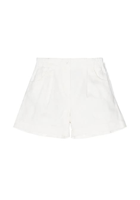White Canvas Bermuda Shorts