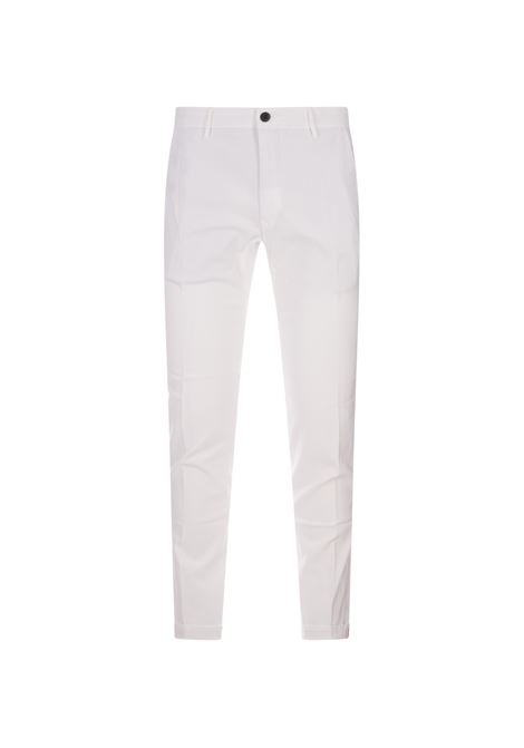 Pantaloni Slim Fit Bianchi INCOTEX SLACKS | 15S103-9822A001