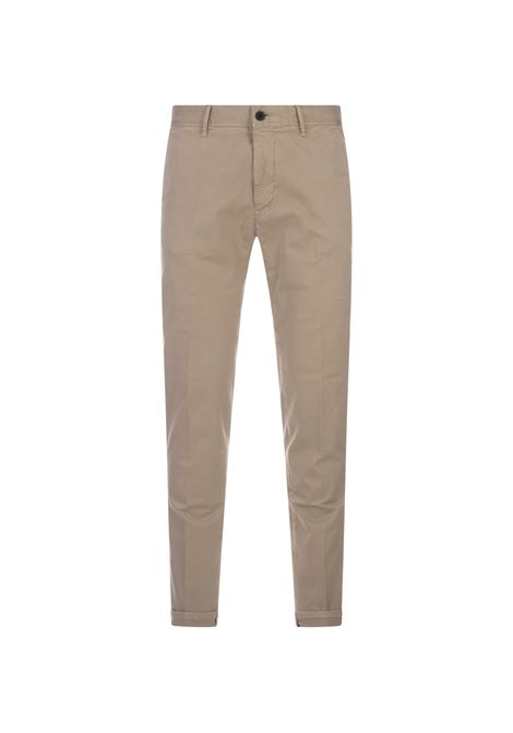 Pantaloni Slim Fit In Gabardina Stretch Beige INCOTEX SLACKS | 17S100-9664A411