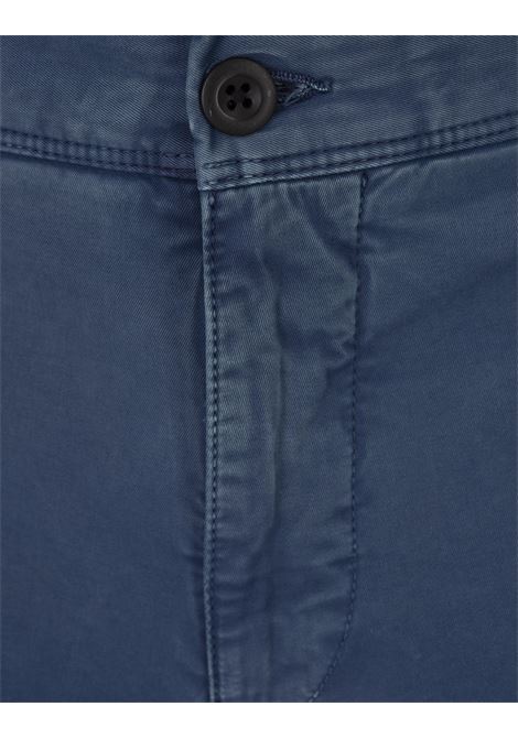 Pantaloni Slim Fit in Gabardina Stretch Blu INCOTEX SLACKS | 17S100-9664B828