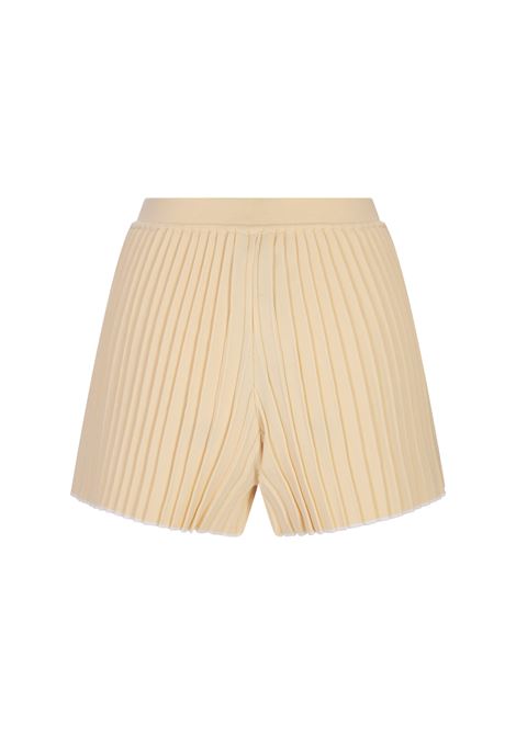 Le Short Maille Pliss? In Light Yellow JACQUEMUS | 241KN436-2358210