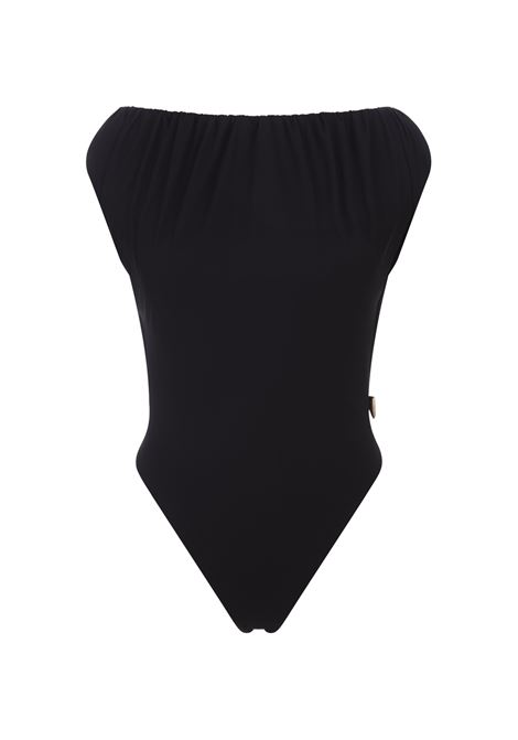 Black Le Maillot Drapeado One-Piece Swimsuit JACQUEMUS | 241SW035-2294990