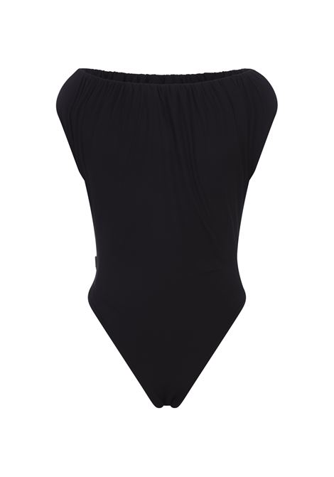 Black Le Maillot Drapeado One-Piece Swimsuit JACQUEMUS | 241SW035-2294990