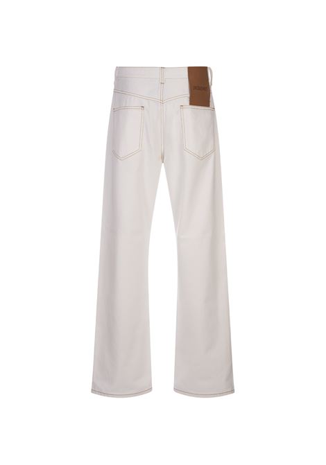 Le De N?mes Droit Trousers In Off-White/Tabac JACQUEMUS | 245DE028-151411C