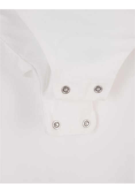 White Fitted Bodysuit Top JIL SANDER | J01NC0021-J70026104