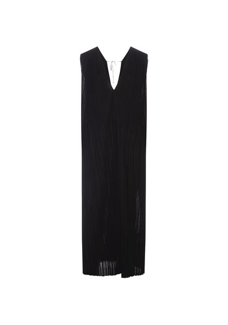 Long Black Pleated Dress JIL SANDER | J03CT0311-J16126001