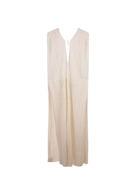 Long White Pleated Dress JIL SANDER | J03CT0311-J16126104
