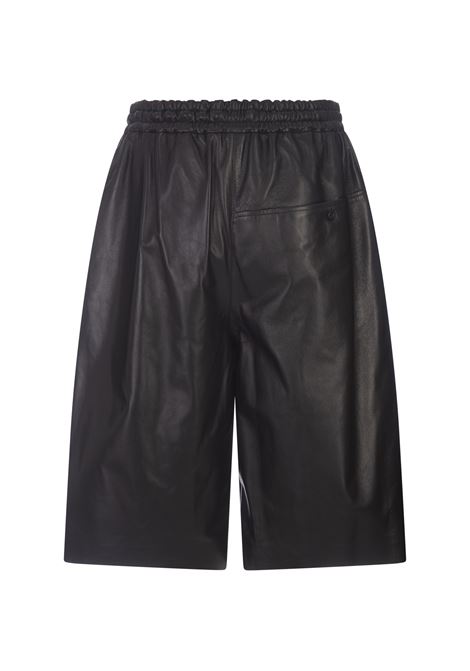Black Leather Shorts JIL SANDER | J03KA0212-J07189001
