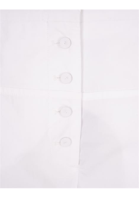 White Poplin Bermuda Shorts With Buttons JIL SANDER | J03KA0233-J45247100