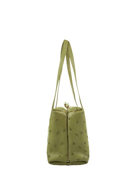 Goji Pillow Bag In Green Leather With Polka Dots JIL SANDER | J08WD0078-P5113321