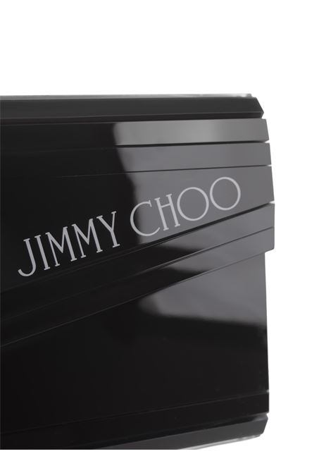 Clutch Candy Nera Con Logo Bianco JIMMY CHOO | CANDY ANZBLACK/WHITE
