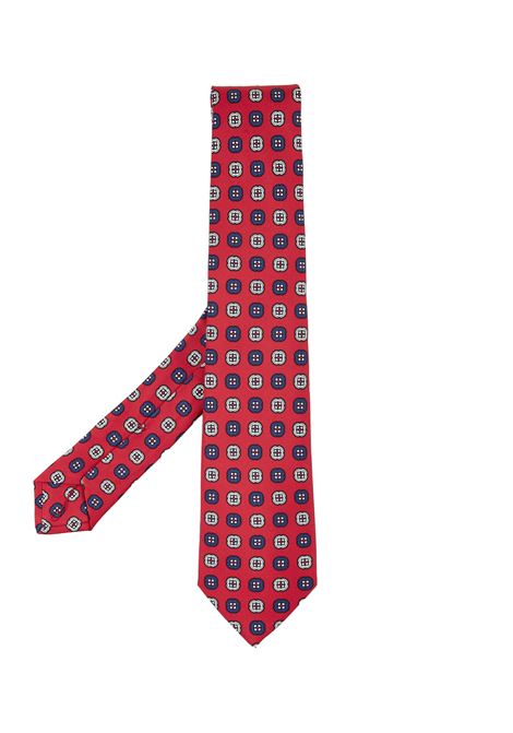 Red Tie With Pattern KITON | UCRVKRC01I1504