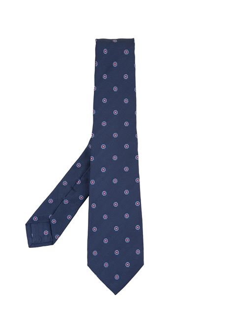 Cravatta Blu Con Pattern Di Fiori KITON | UCRVKRC01I2602