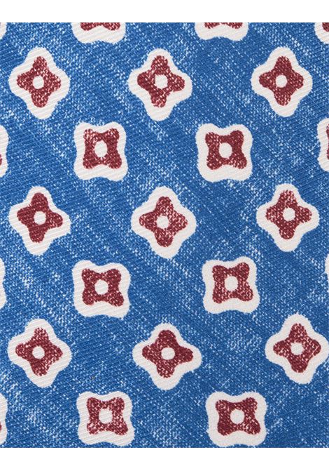 Cravatta Azzurra Con Pattern a Contrasto KITON | UCRVKRC01I3902
