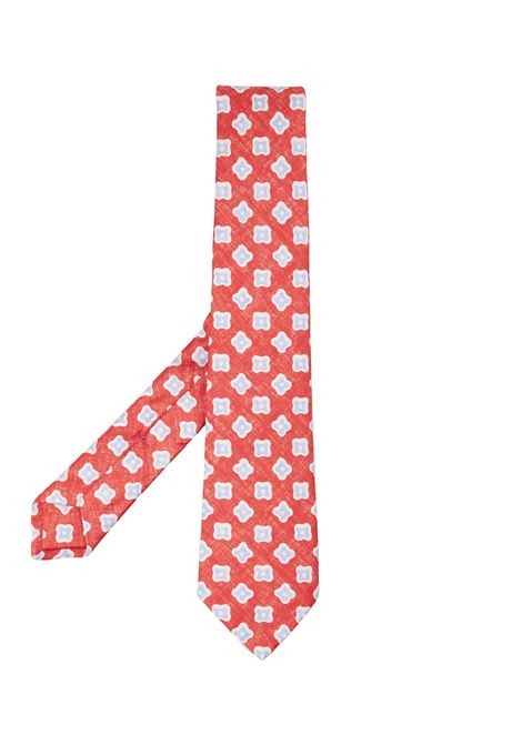 Red Tie With Contrasting Pattern KITON | UCRVKRC01I3904