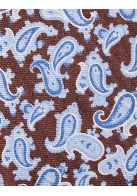 Cravatta Bordeaux Con Pattern Cashmere Azzurro KITON | UCRVKRC01I5910